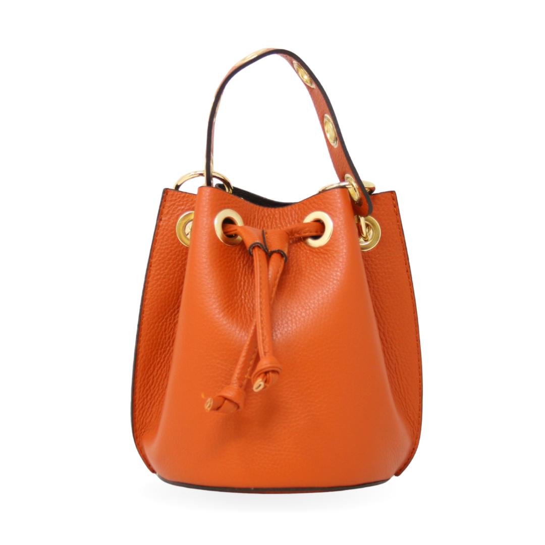 GENUINE ITALIAN LEATHER BUCKET BAG