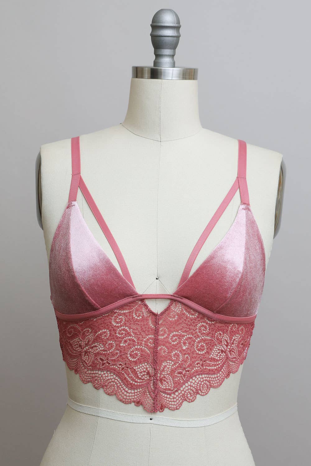 Velvet Lace Strappy Bralette