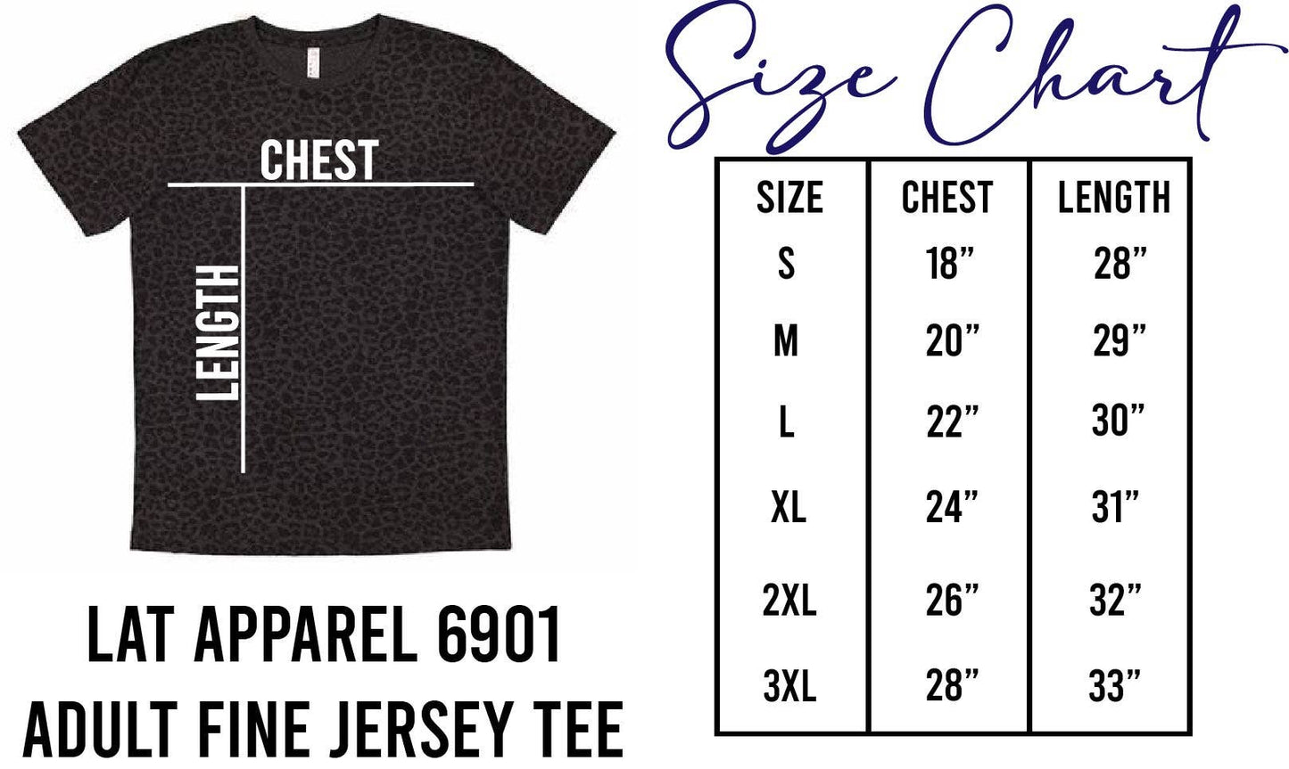 Fall Basics Blk Leopard Graphic Tee