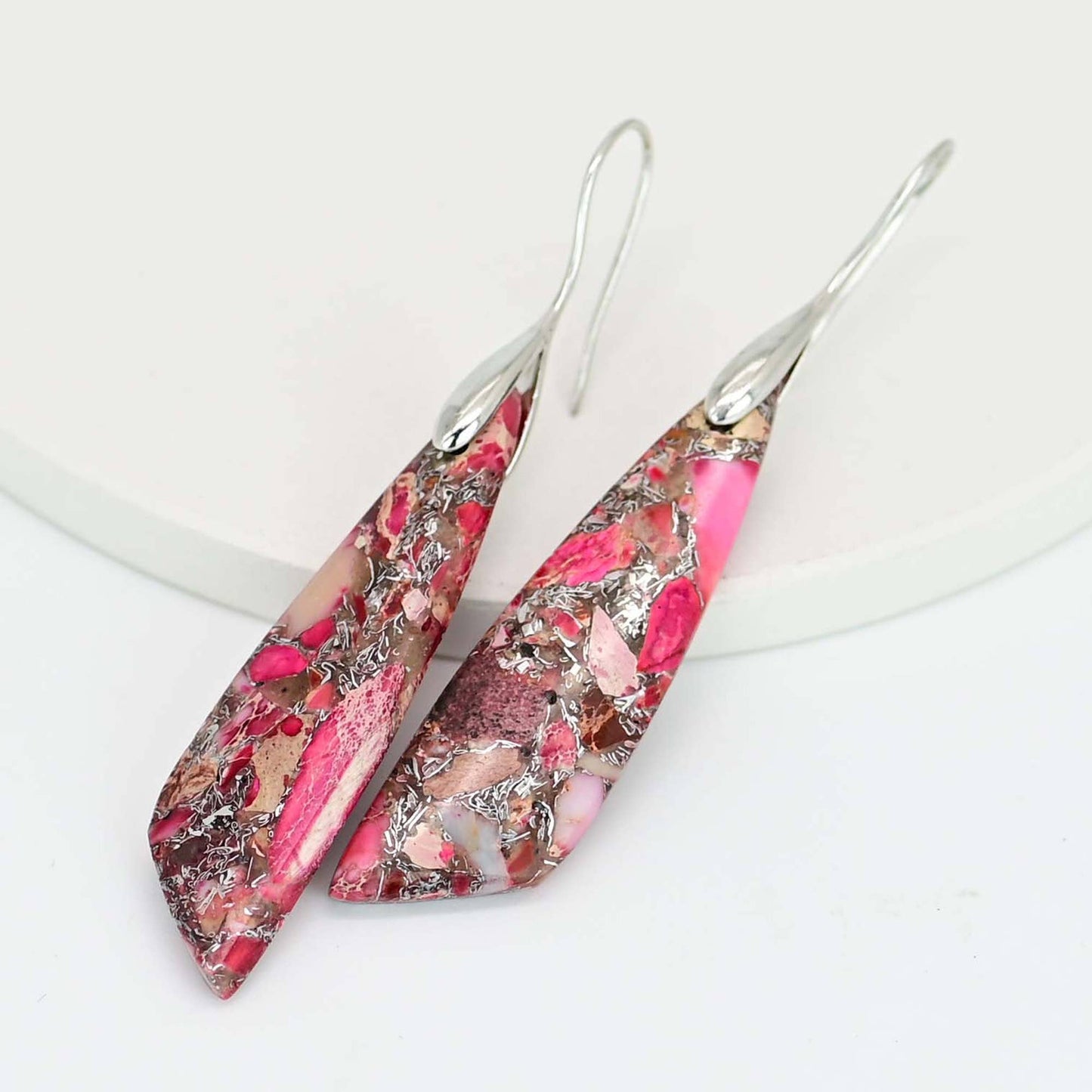 PInk/Red Regalite Earrings