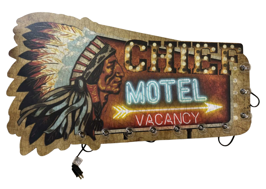Chief Motel - Lighted Artwork