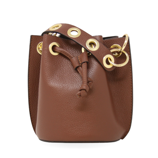 GENUINE ITALIAN LEATHER BUCKET BAG