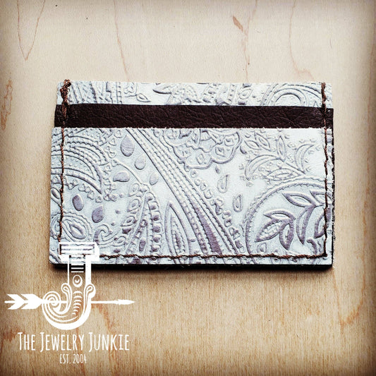 Leather Paisley Card Holder