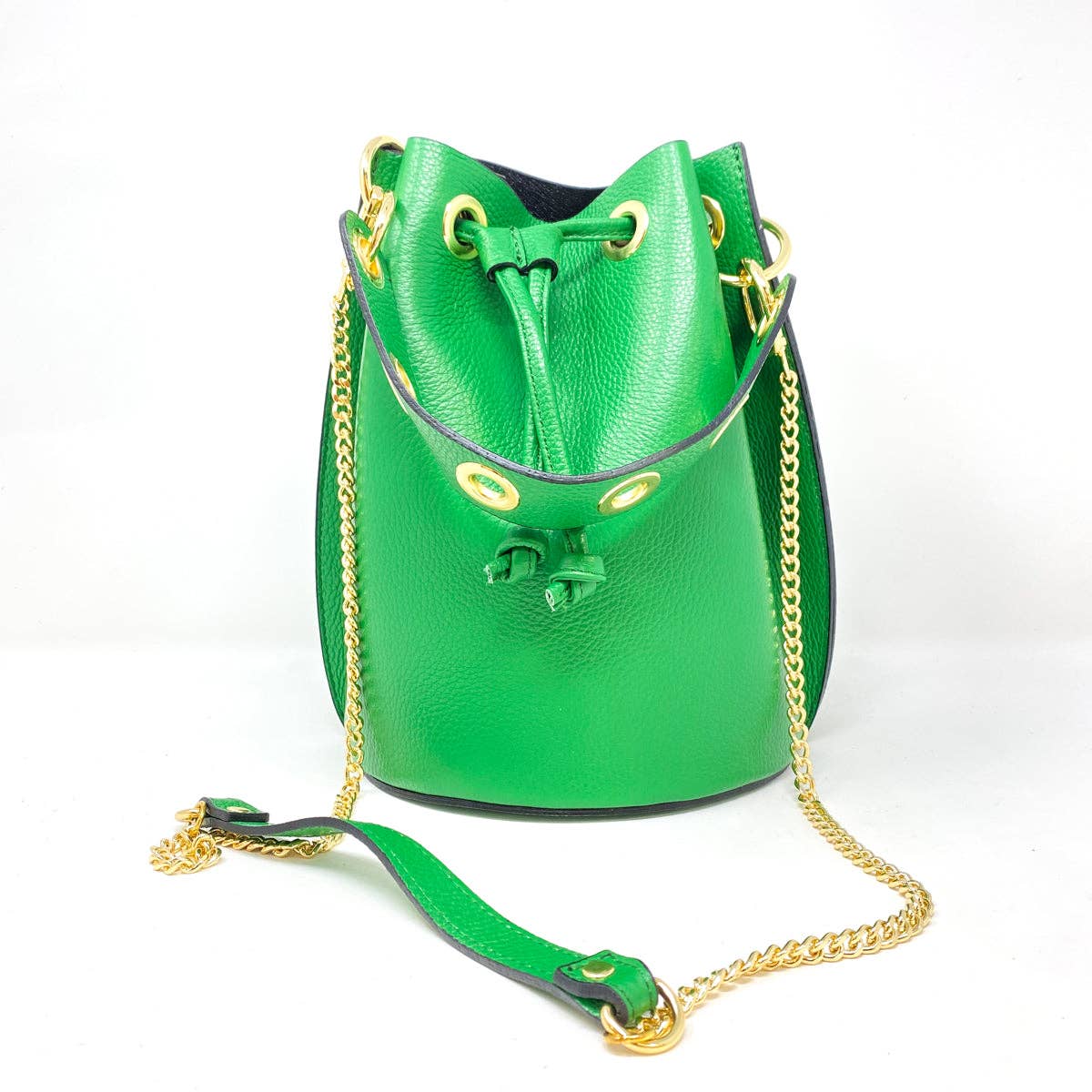 GENUINE ITALIAN LEATHER BIG BUCKET BAG