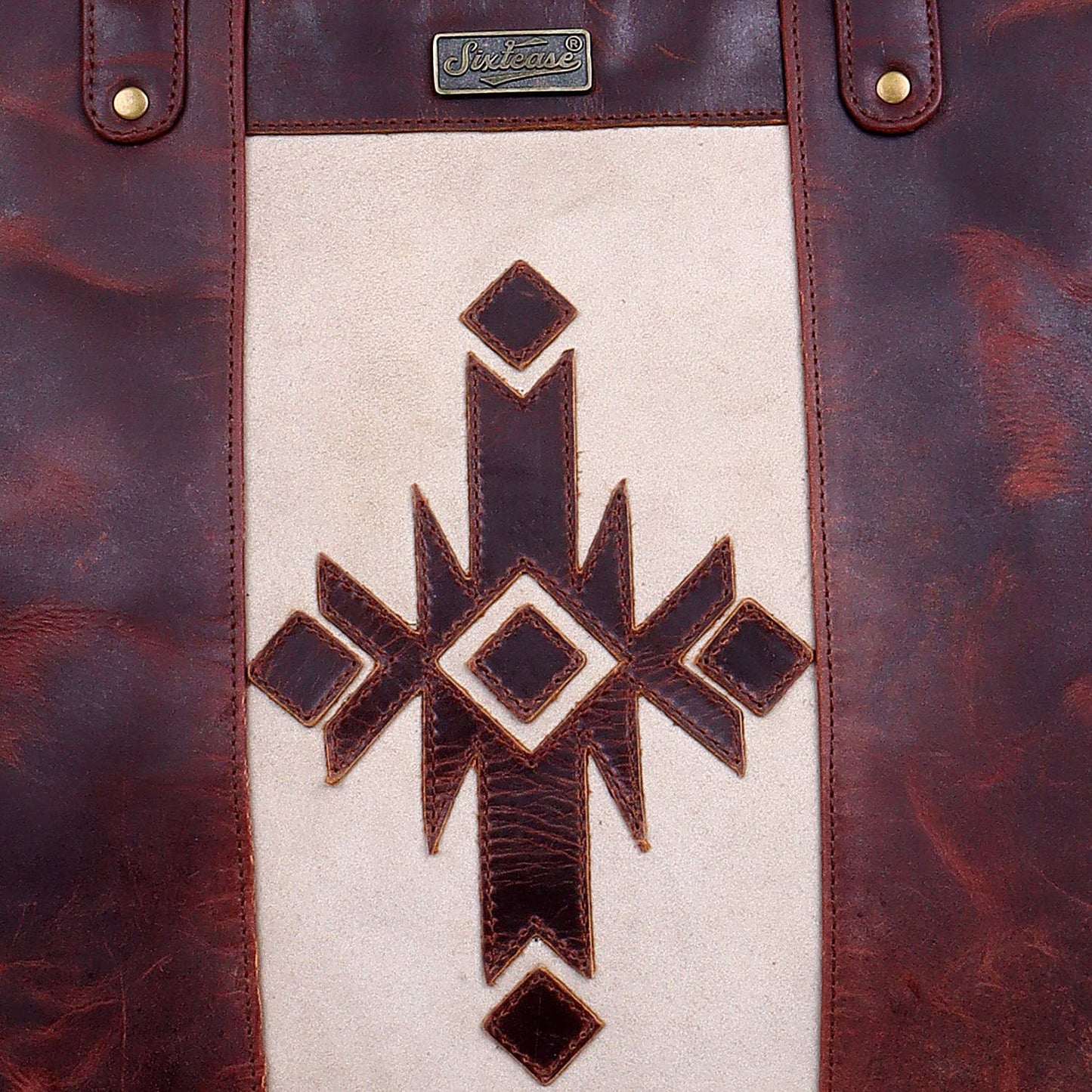 Leather Aztec Suede Fringed Purse