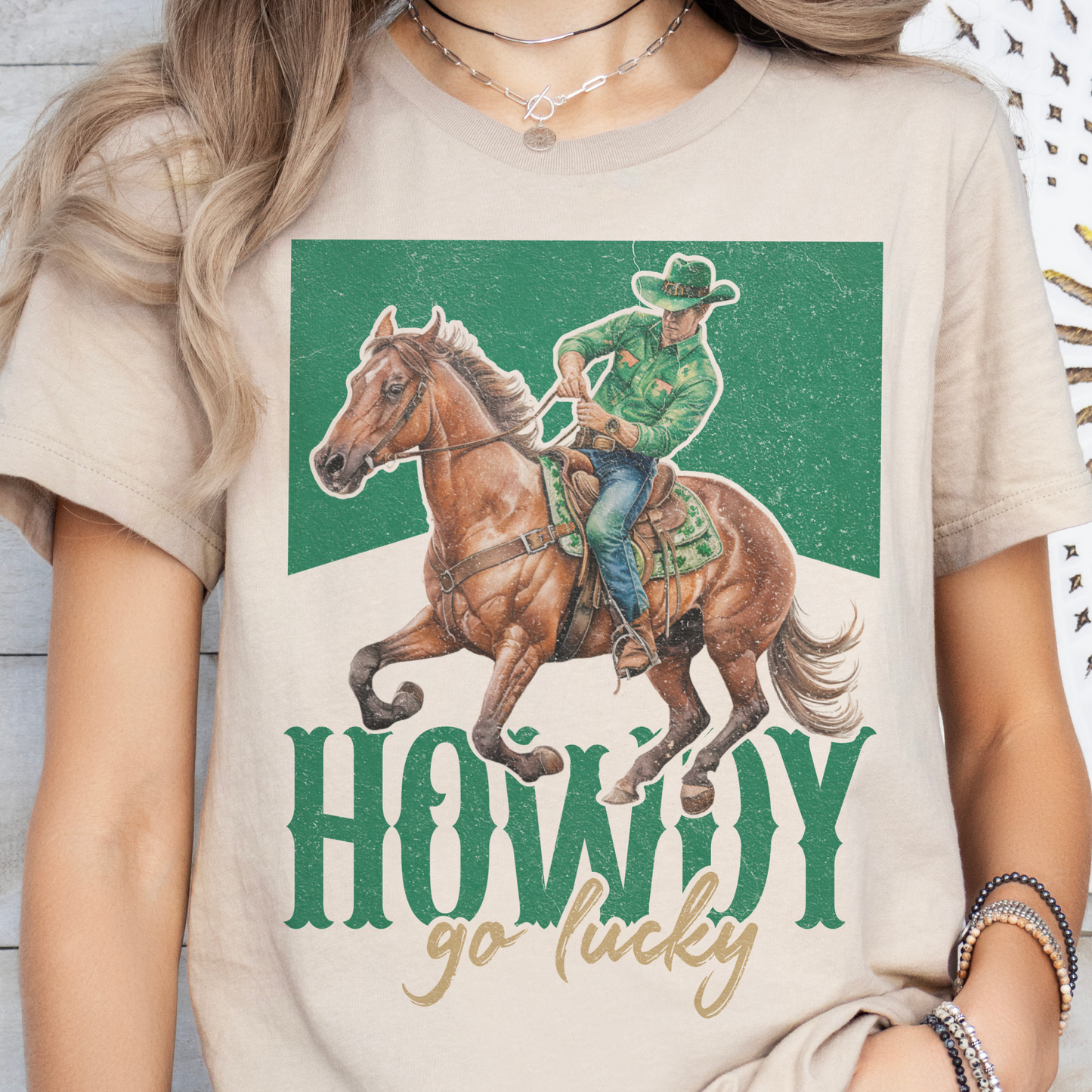 St. Patricks Day Western  Cowboy Graphic Tee