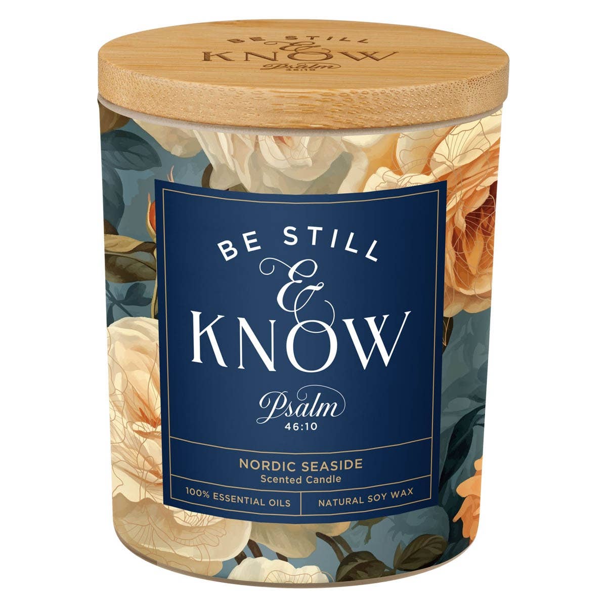 Floral Be Still Candle