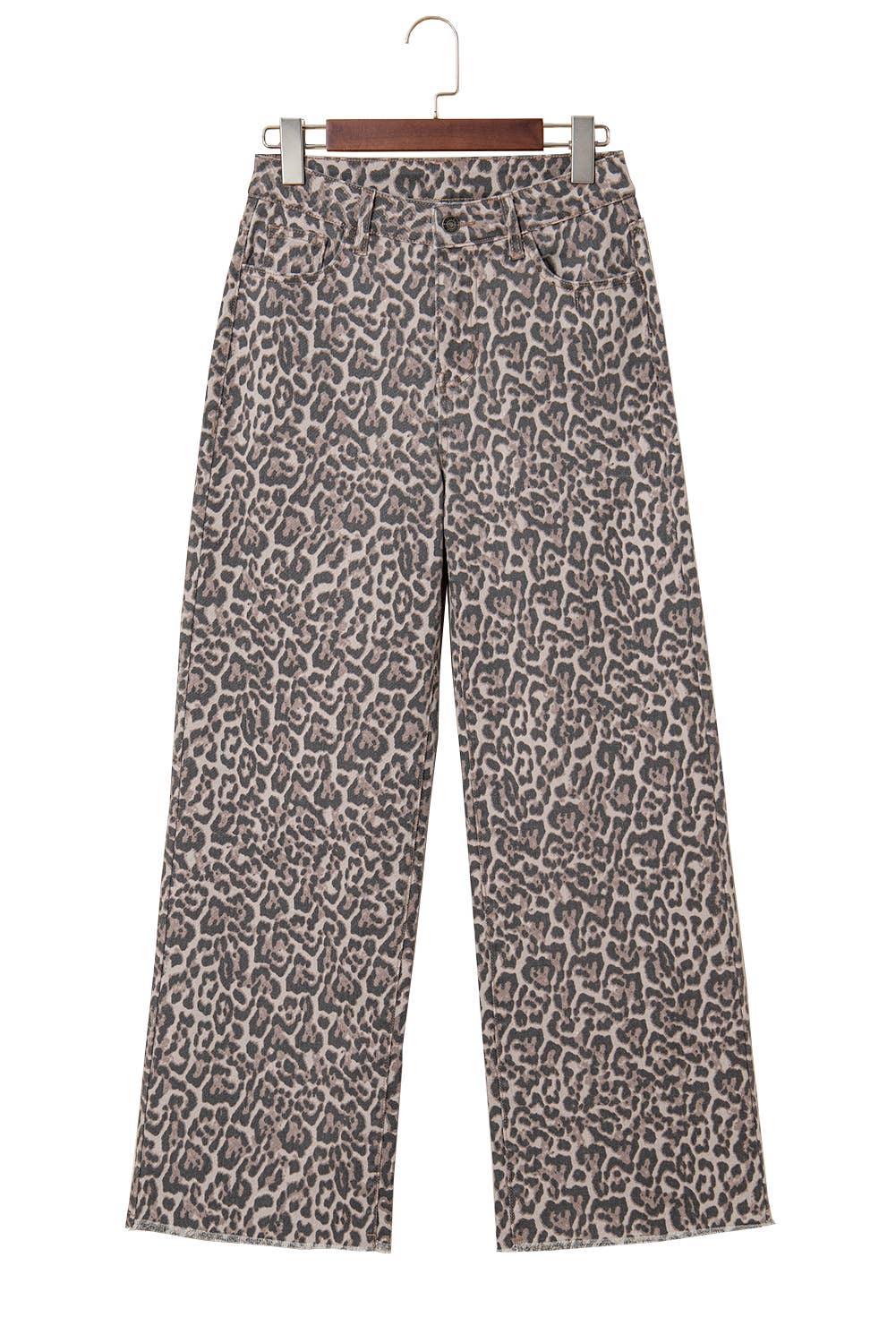 Leopard Frayed Edge jeans