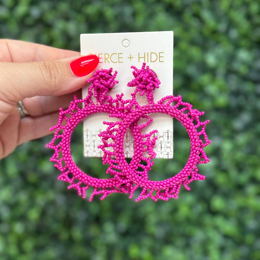 Custom Fuchsia Burst Earring