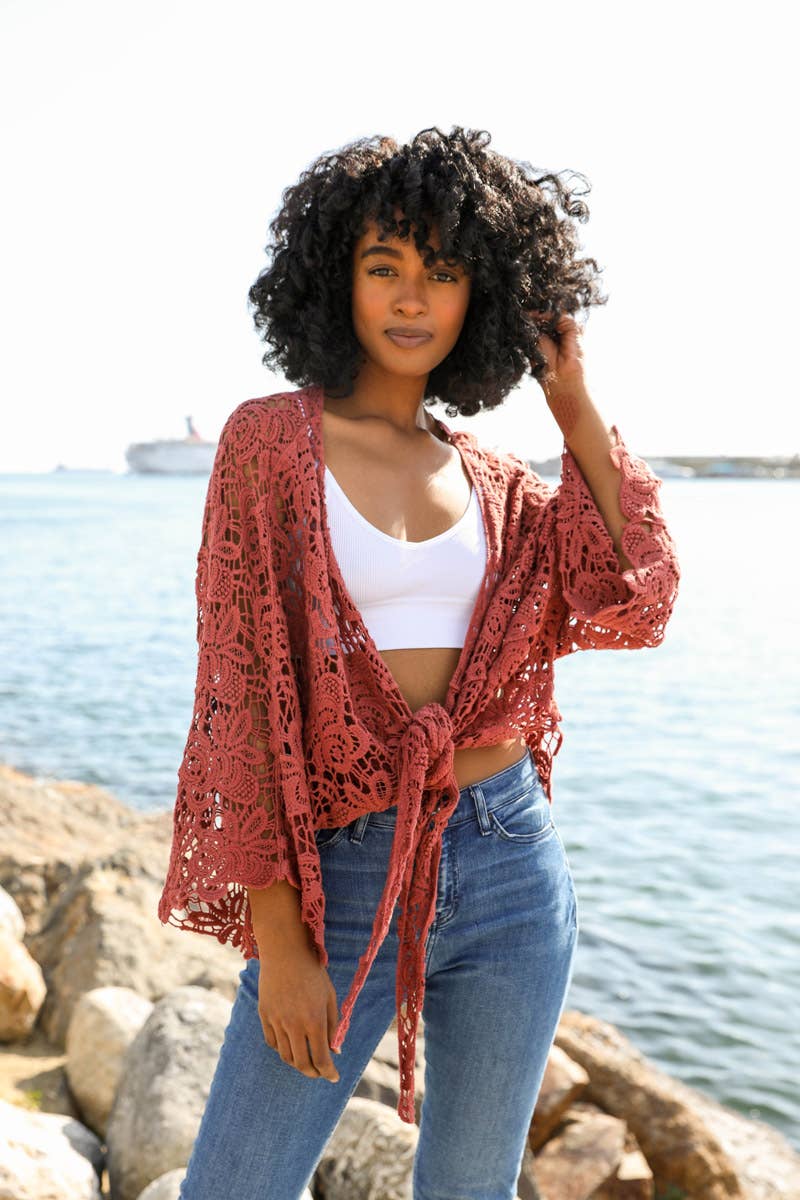 Summer Crochet Floral Petal Kimono Wrap ☀️