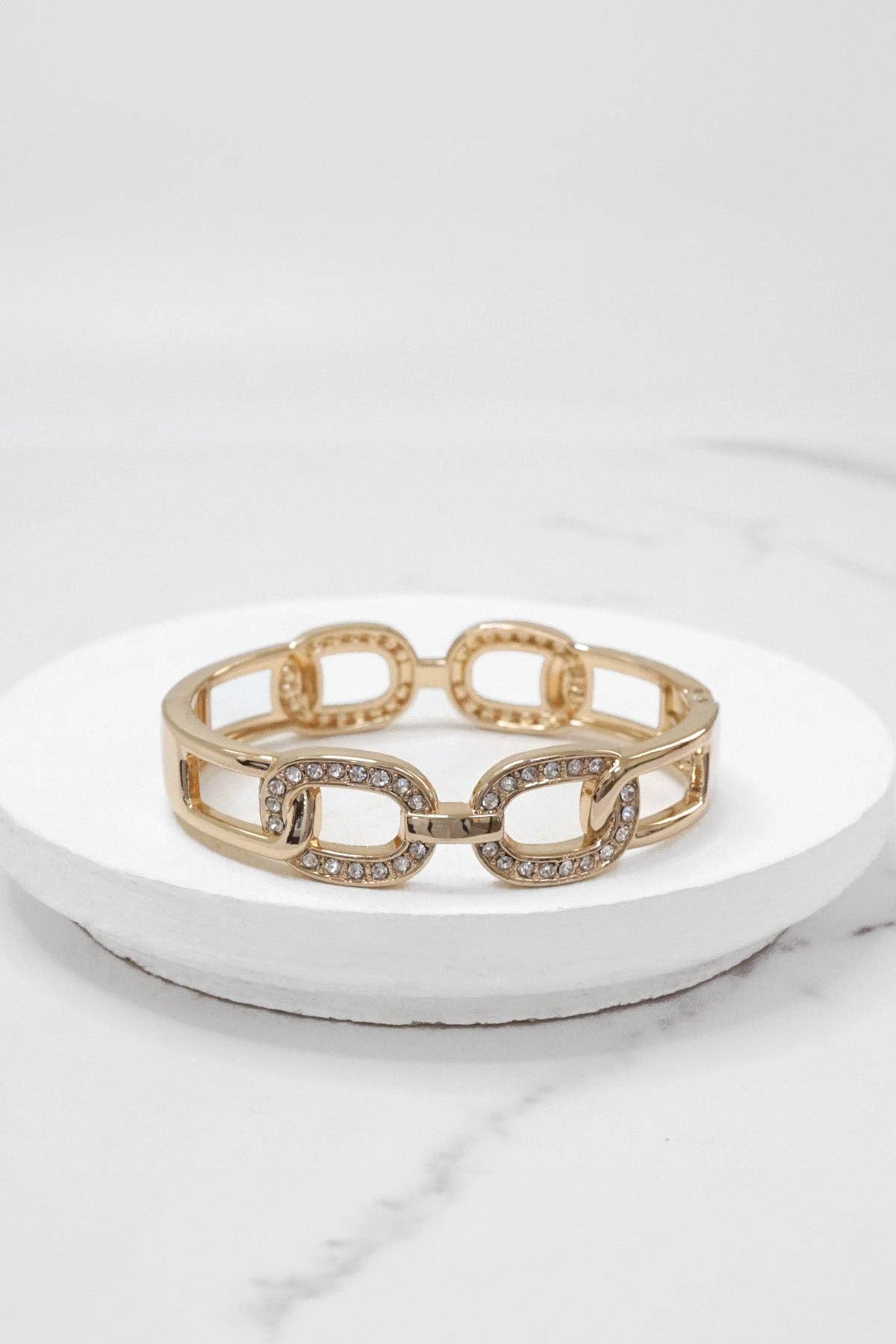 Sparkly Bangles hinge Gold Crystals