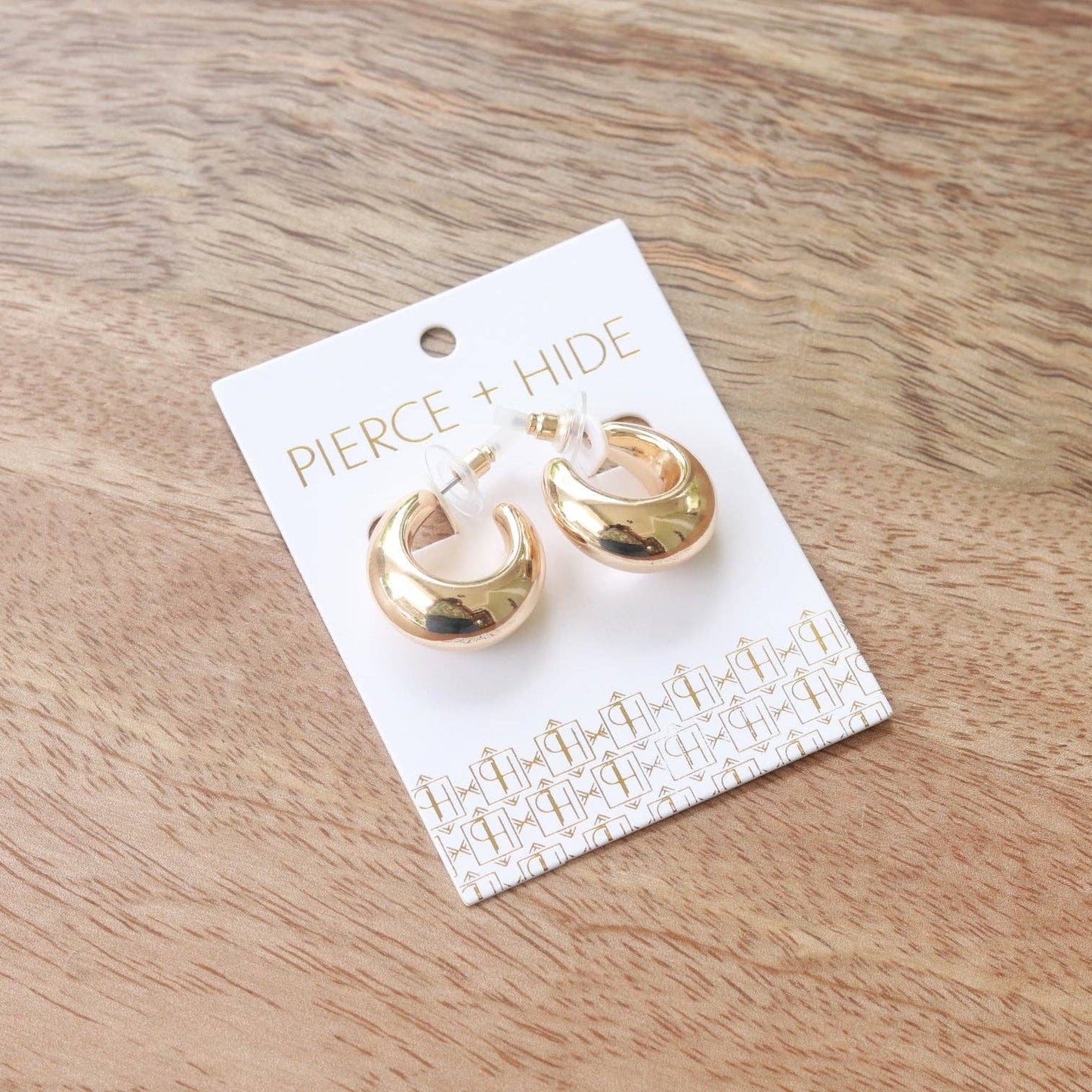 Custom Petite Gold Teardrop Hoop Earrings