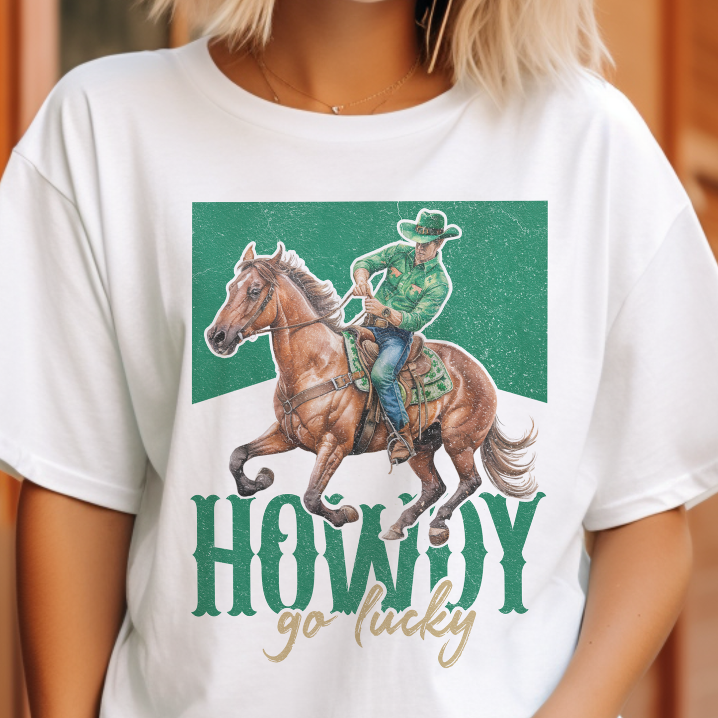 St. Patricks Day Western  Cowboy Graphic Tee