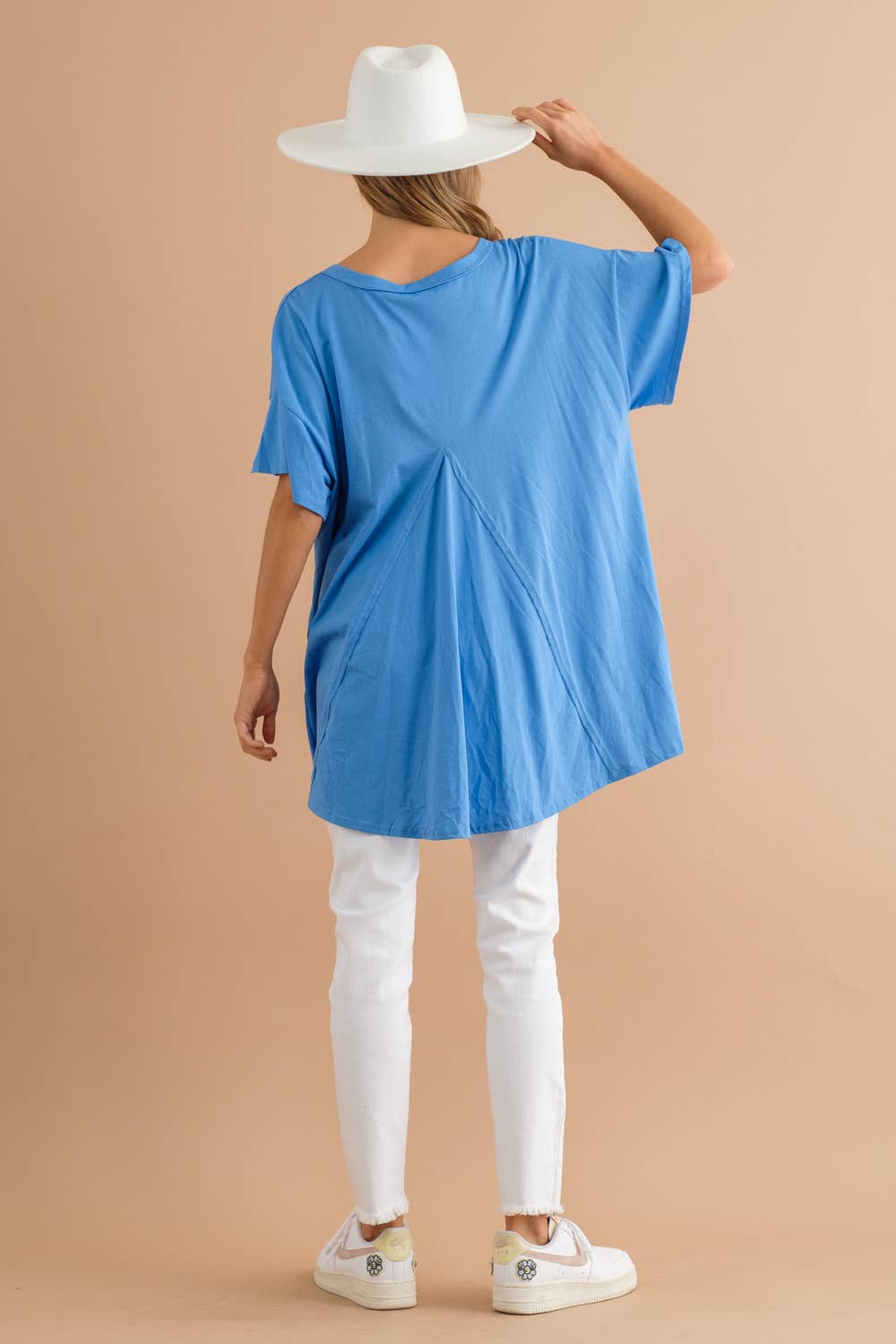 Cotton Sequin Western Boot Fringe Loose Side Tee