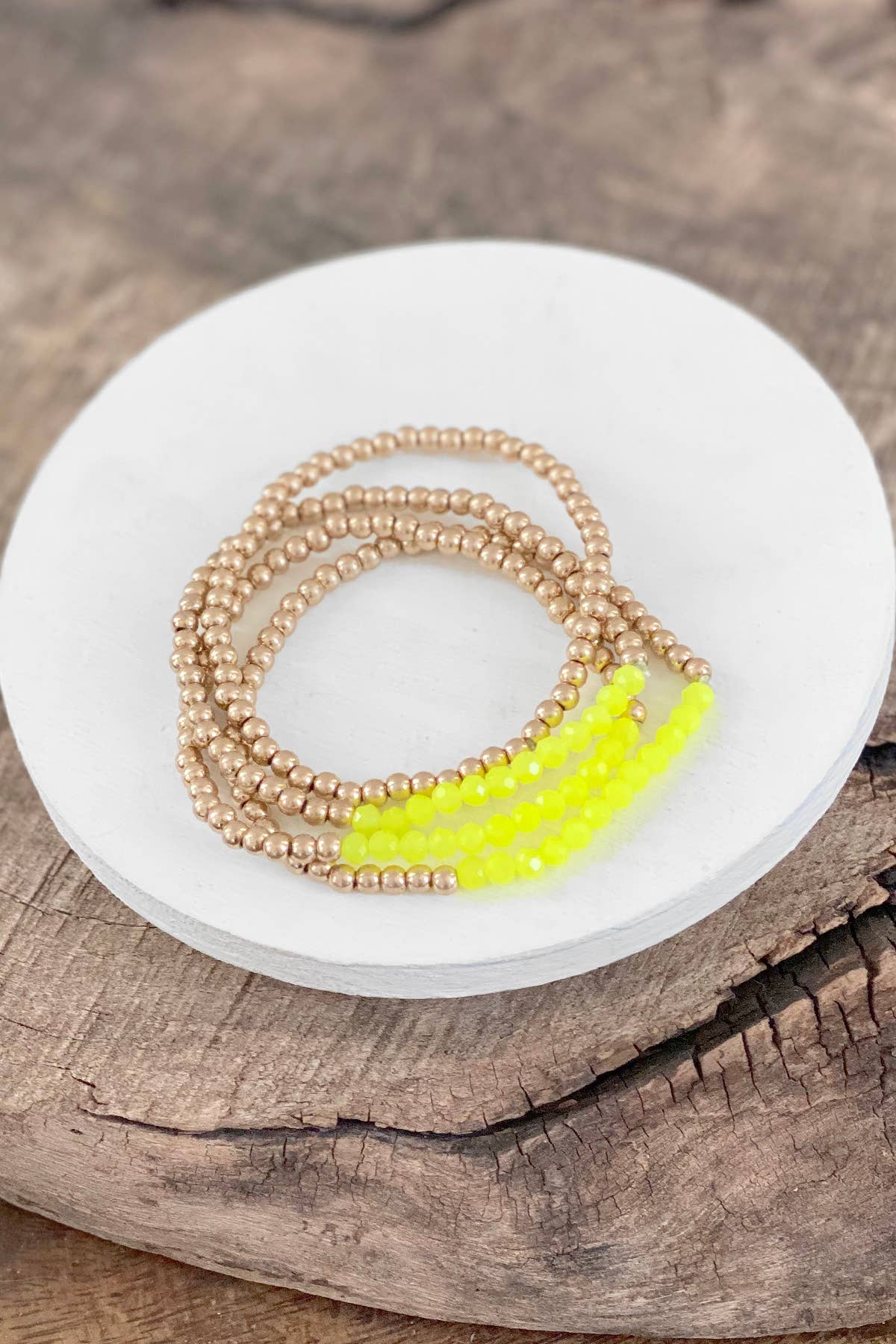 Bracelet stack glass beads