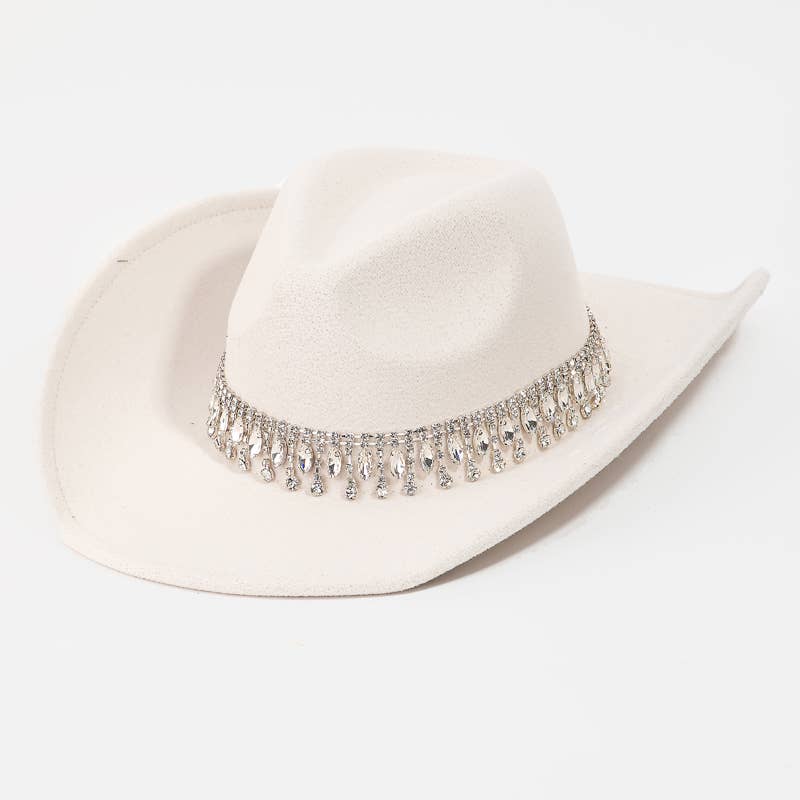 Rhinestone Fringe  Western Hat