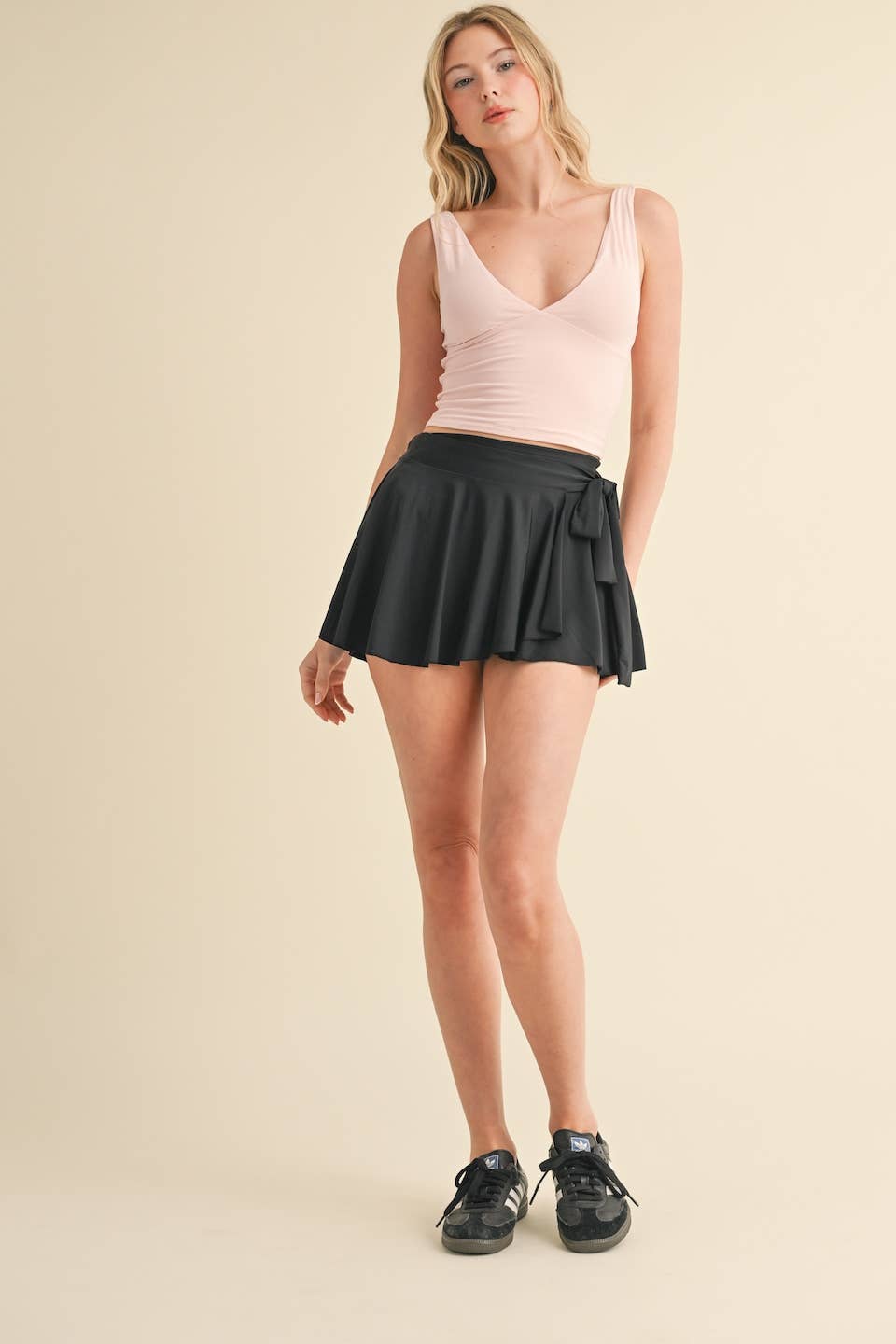 Baby Pink Wrap Skort