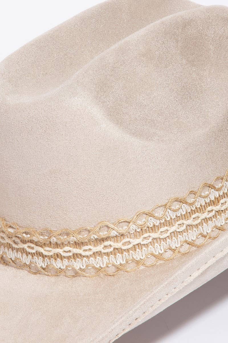 Intricate Layered Braided Strap Cowboy Hat