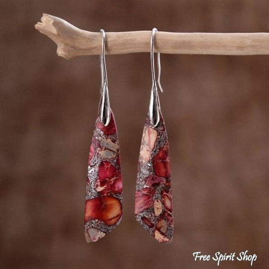 PInk/Red Regalite Earrings