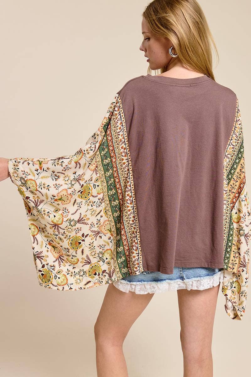 Western Cowboy Leopard Poncho Top