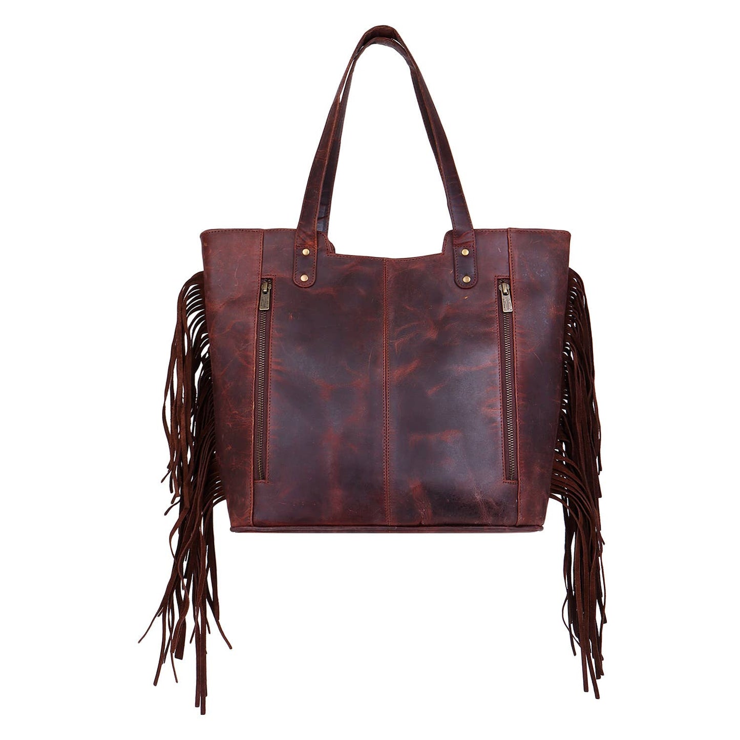 Leather Aztec Suede Fringed Purse