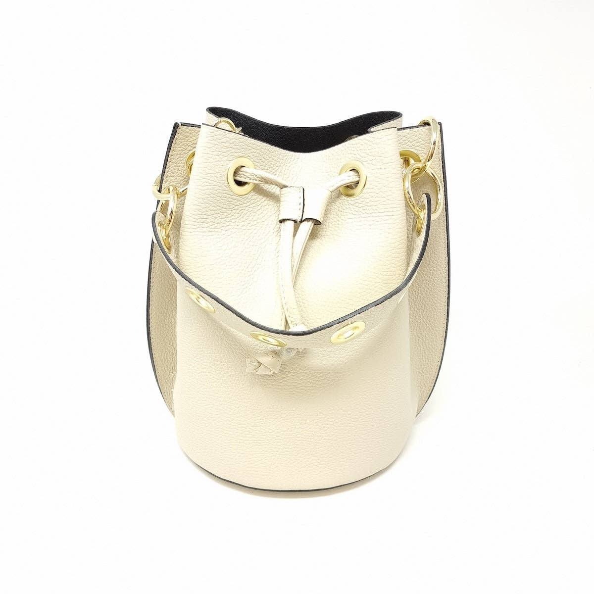 GENUINE ITALIAN LEATHER BIG BUCKET BAG