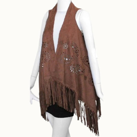 Suede Tassel Vest