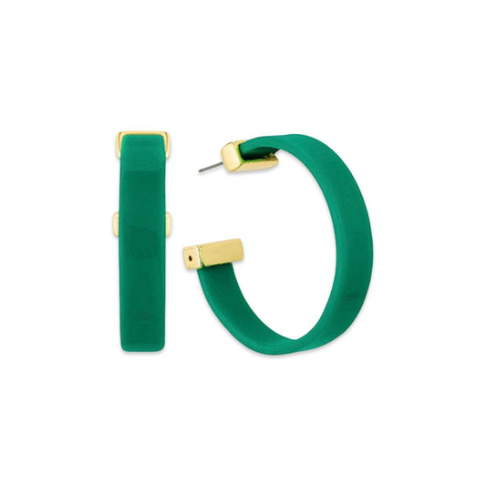 Green + Gold Statement Hoop Earrings