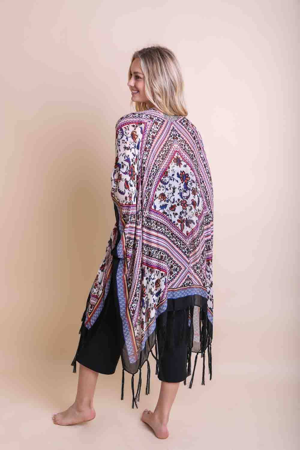 Bohemian Diamond Tassel Kimono