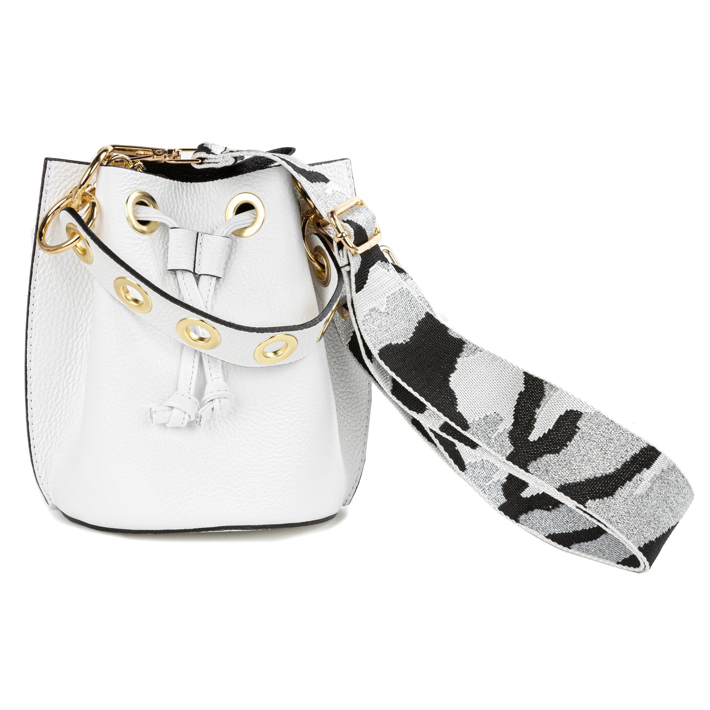 GENUINE ITALIAN LEATHER BUCKET BAG