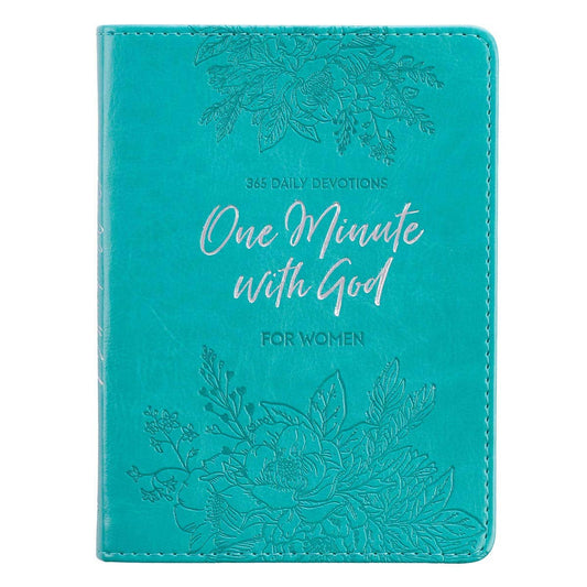 One Minute with God Teal Leather