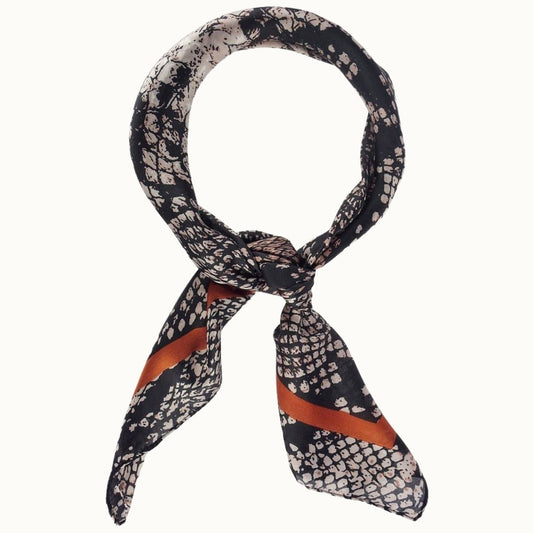 Satin Neckerchief Scarf Rust