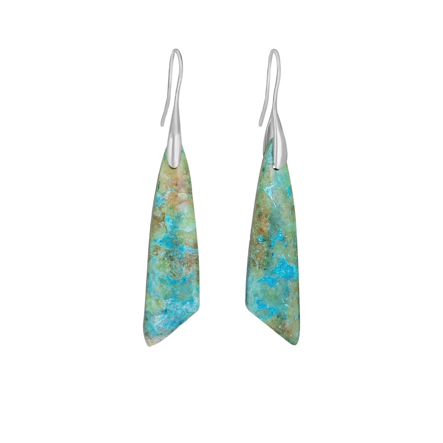 Natural Amazonite Dangle turqoise Earrings