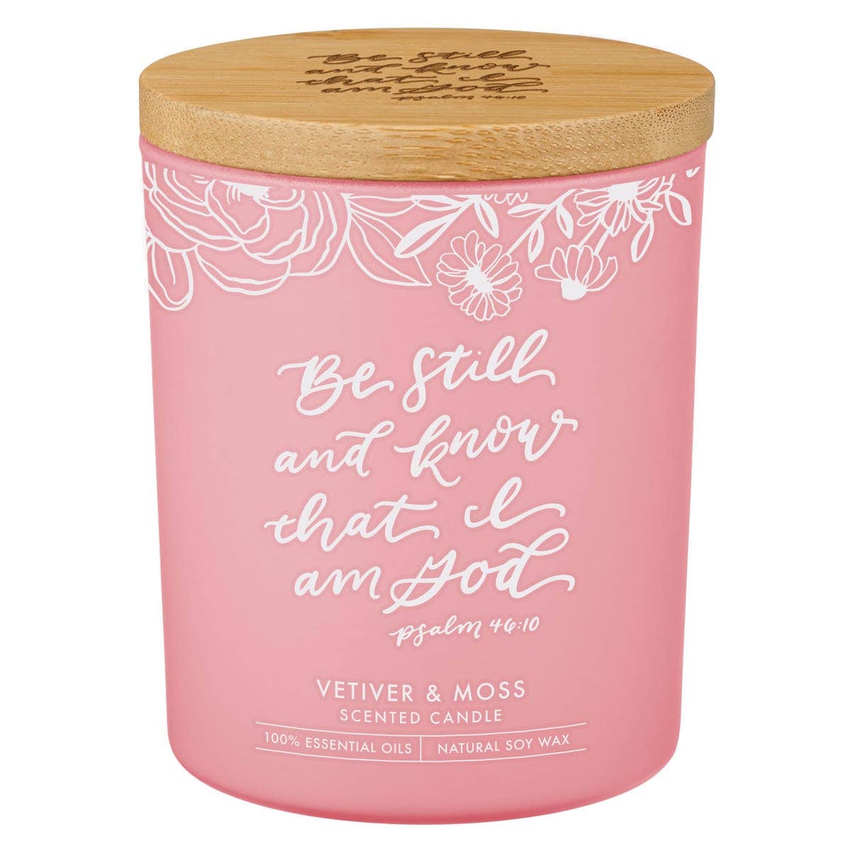 Pink Be Still Psalm Candle