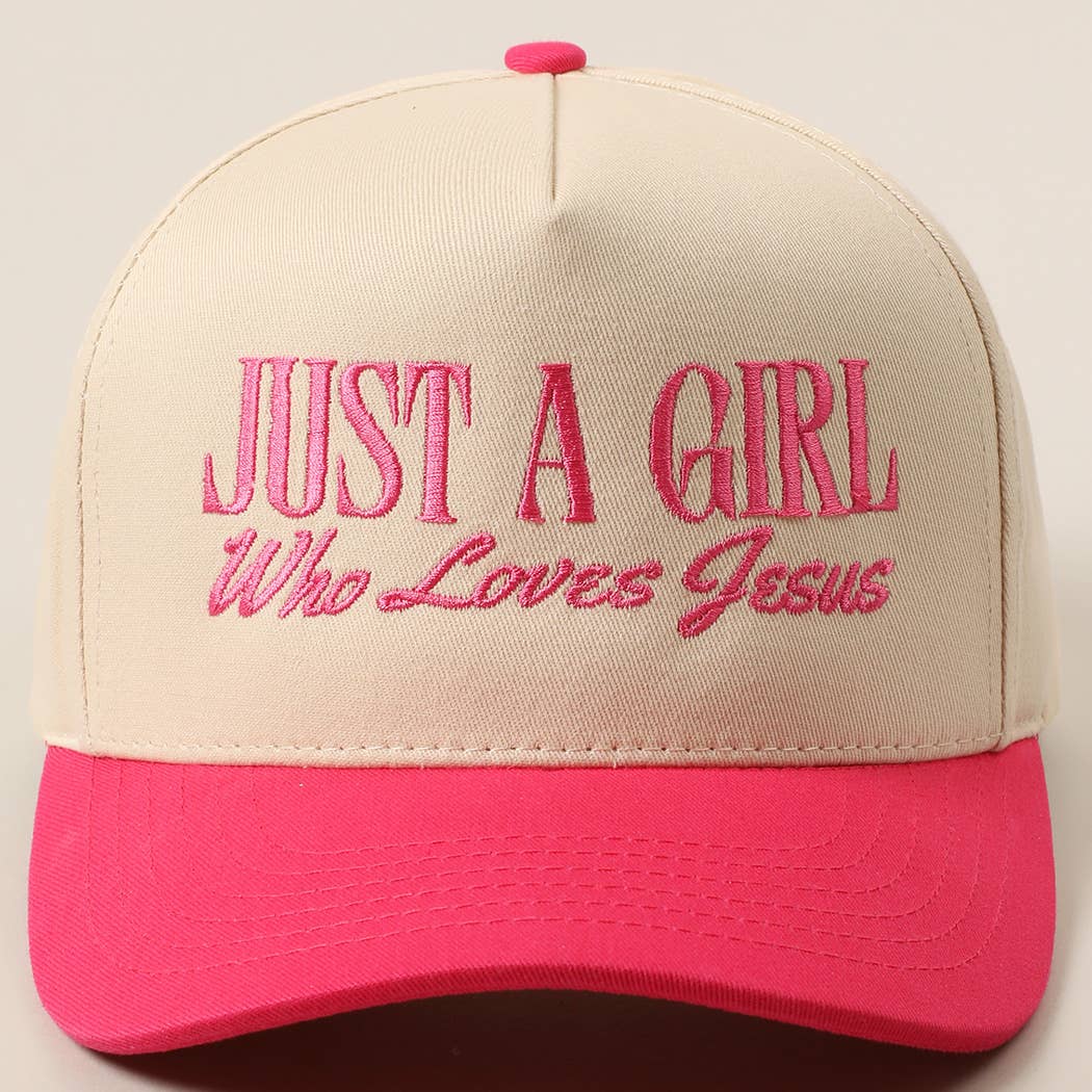 Just A Girl Who Loves Jesus Pink Hat