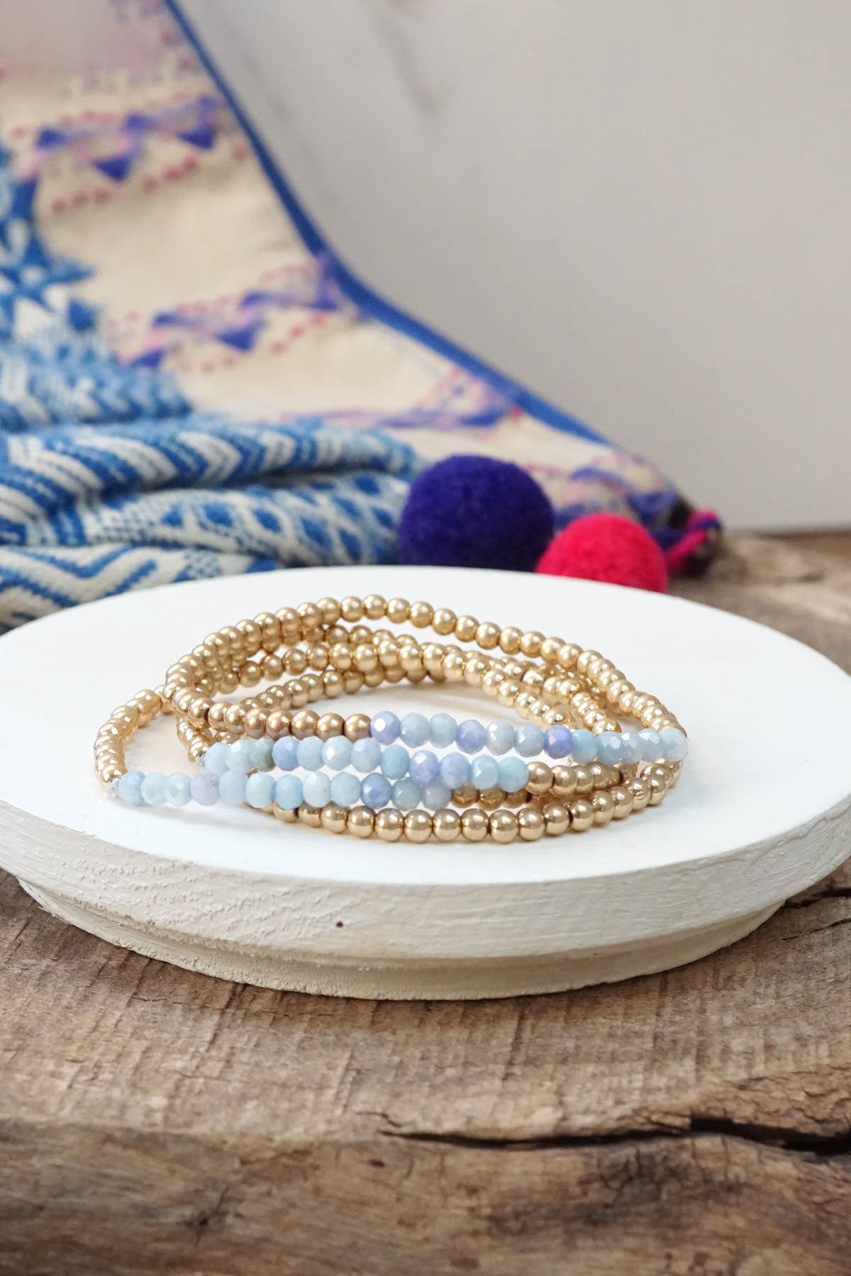 Bracelet stack glass beads
