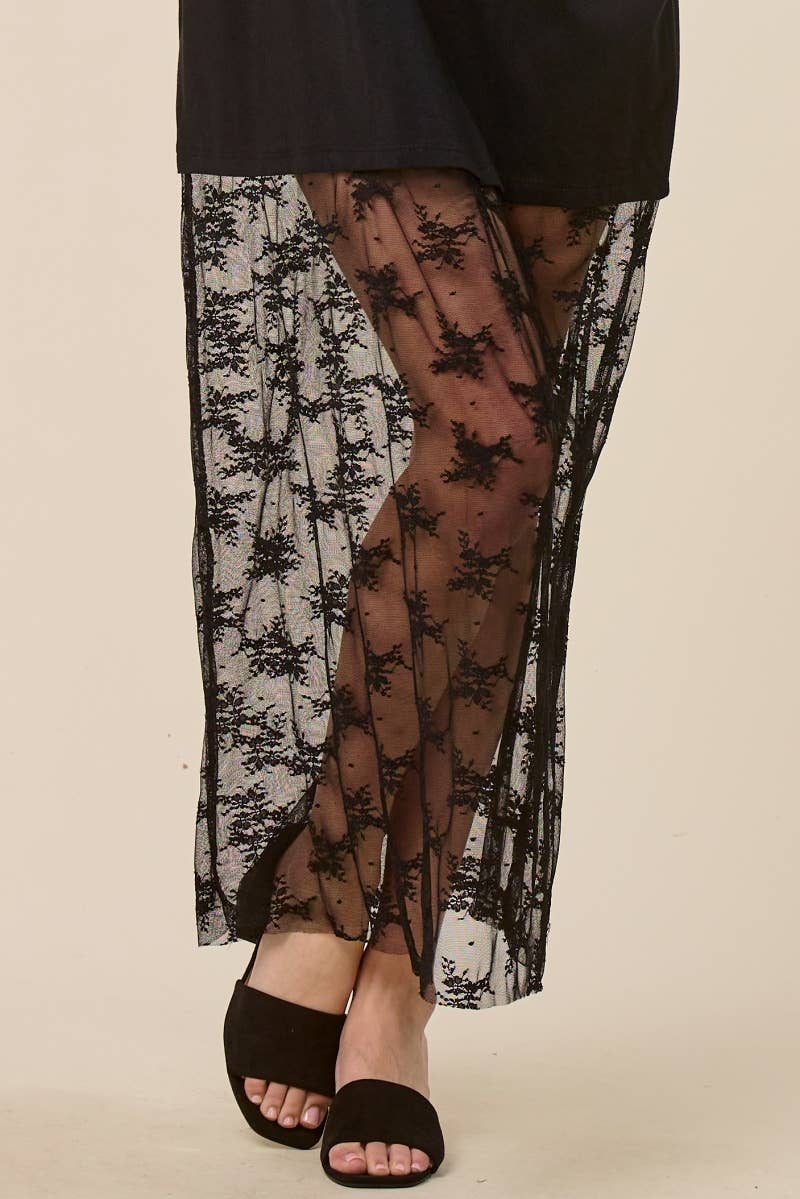Free Bird Graphic Floral Lace Tshirt Dress