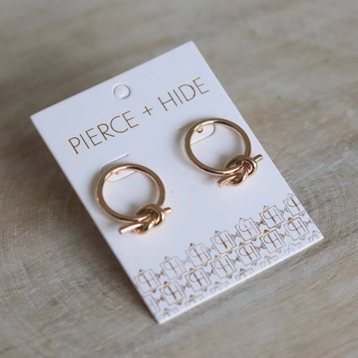 Petite Knot Hoop Stud Earrings