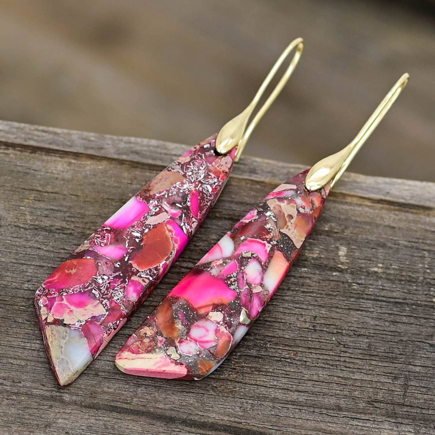 PInk/Red Regalite Earrings