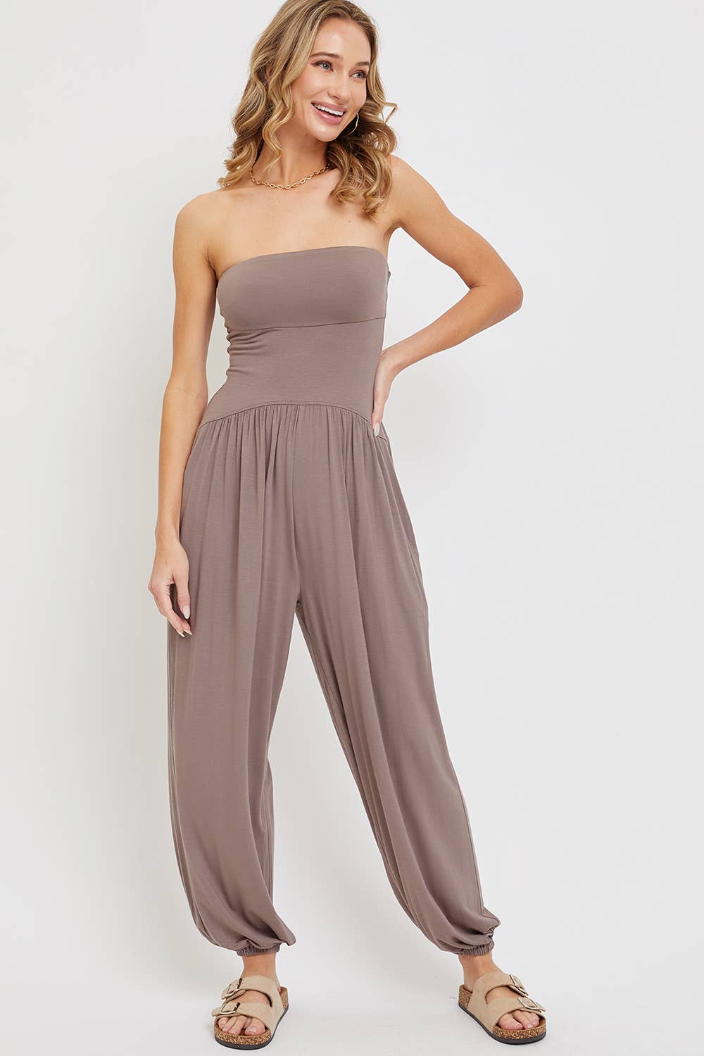 Espresso Soft Knit Jersey Jumpsuit