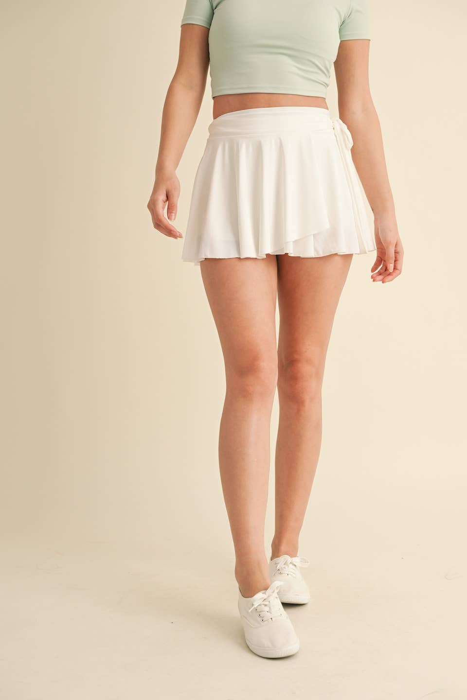 Baby Pink Wrap Skort