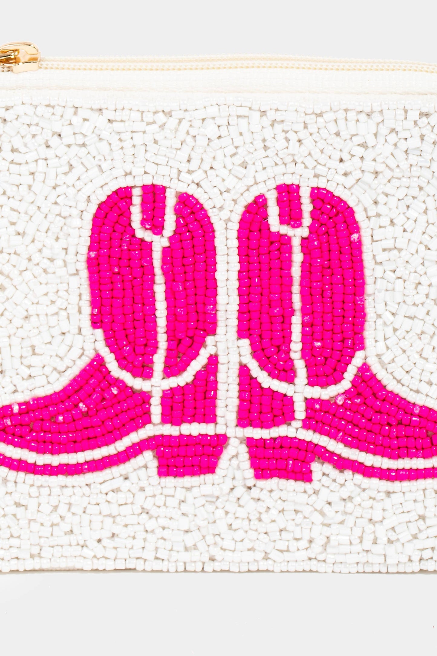 Pink Boot Beaded Coin Purse