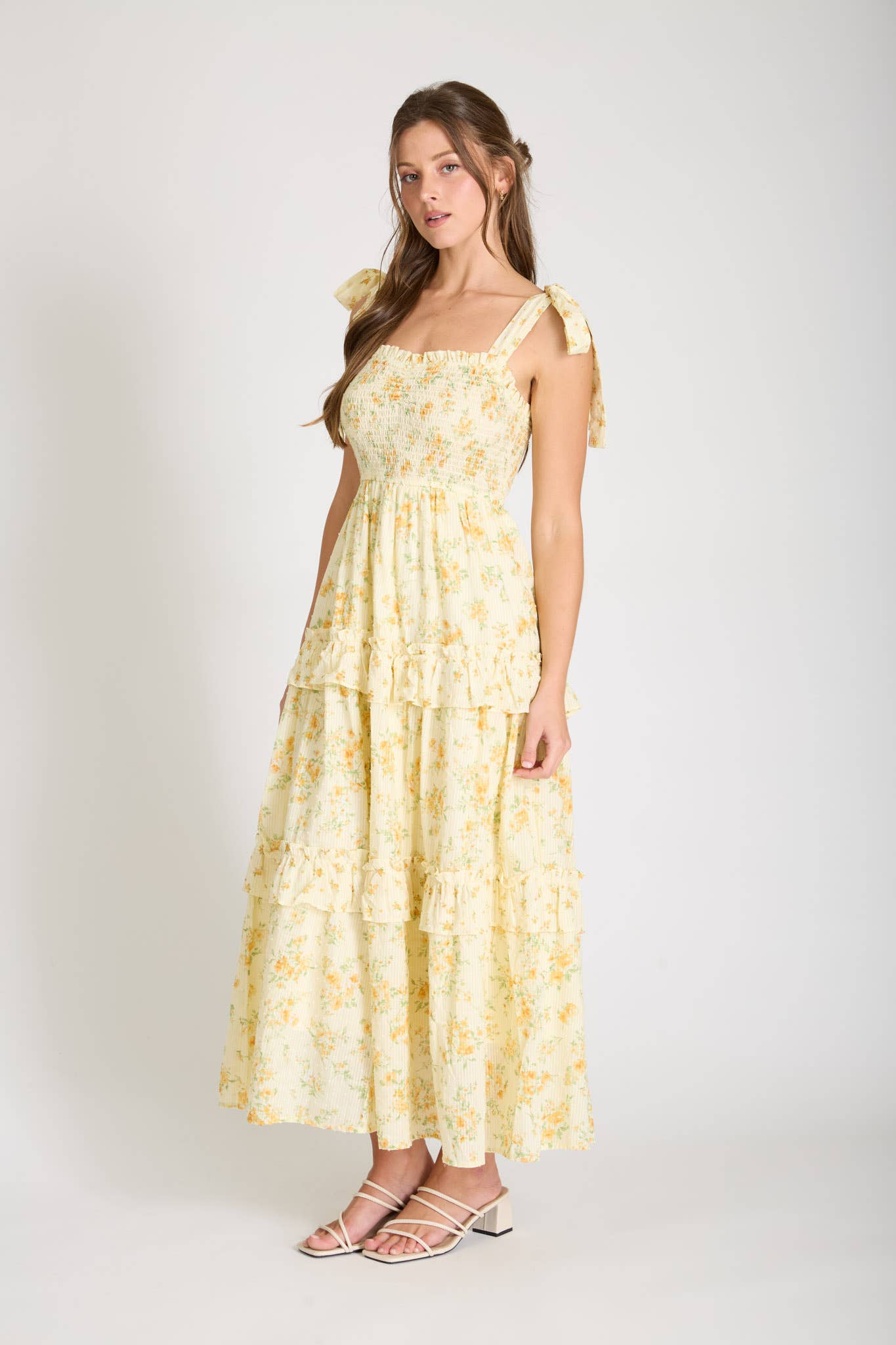 Floral Butter Yellow Sundress