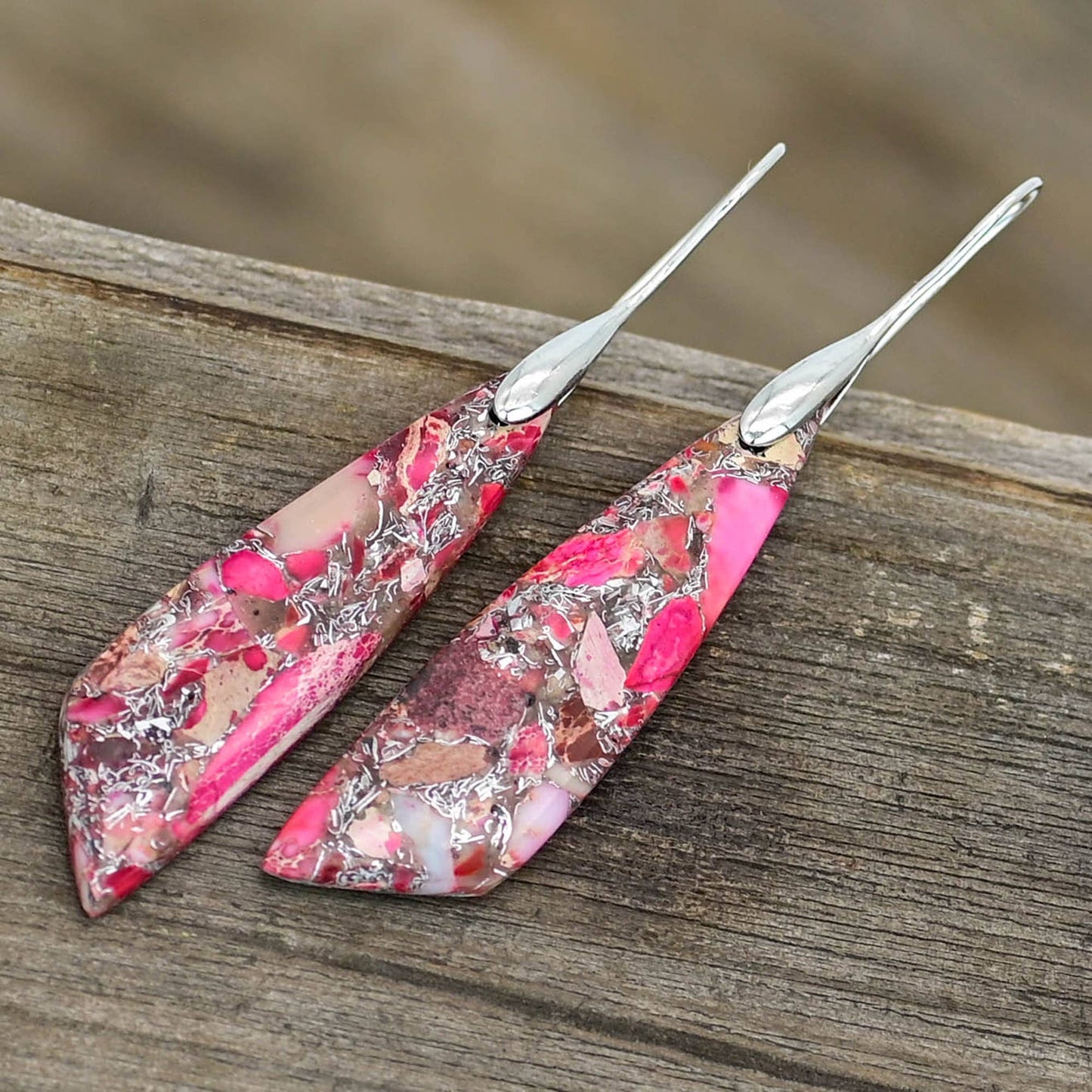 PInk/Red Regalite Earrings