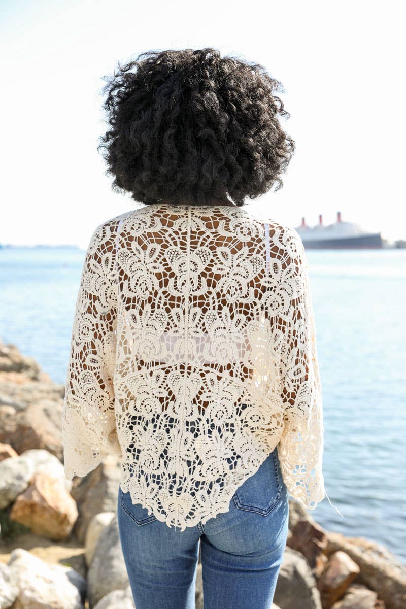 Summer Crochet Floral Petal Kimono Wrap ☀️