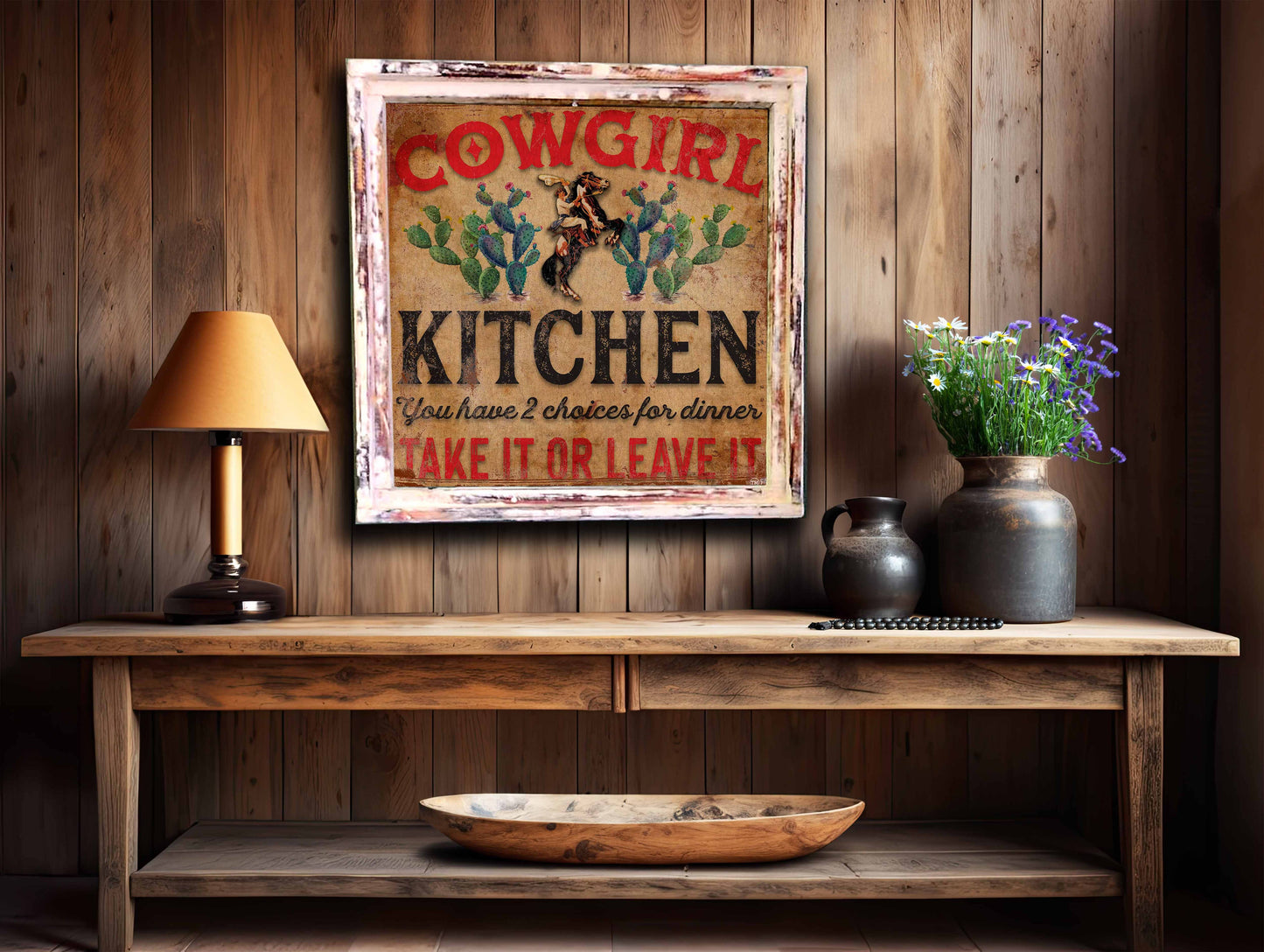 Cowgirl Kitchen Framed Artwork