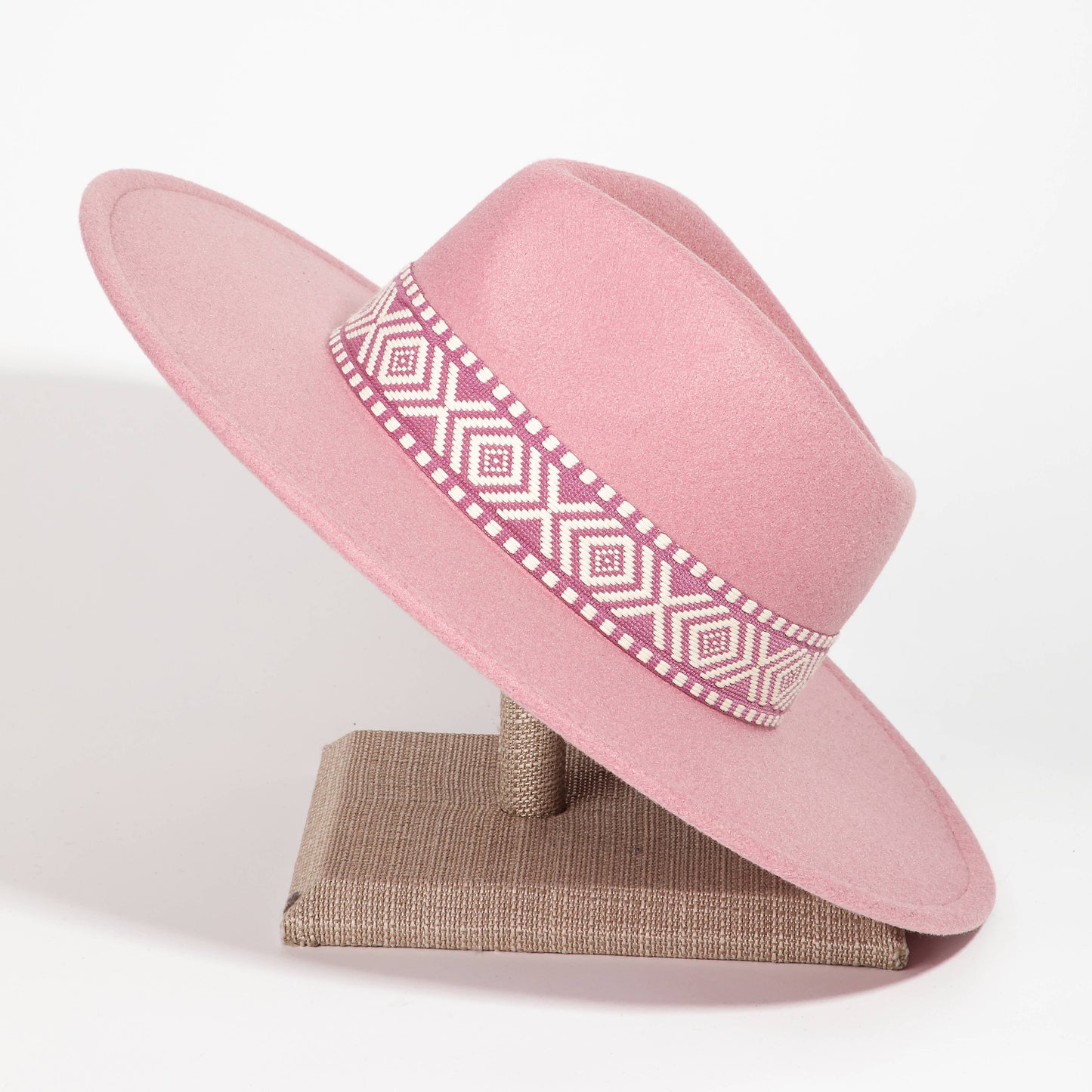 Boho Stripe Pattern Fedora Hat