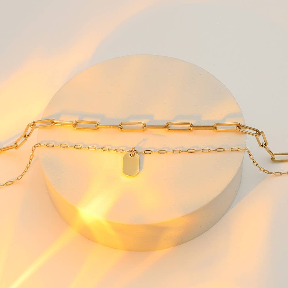 Dainty Layered Gold Dipped Necklace