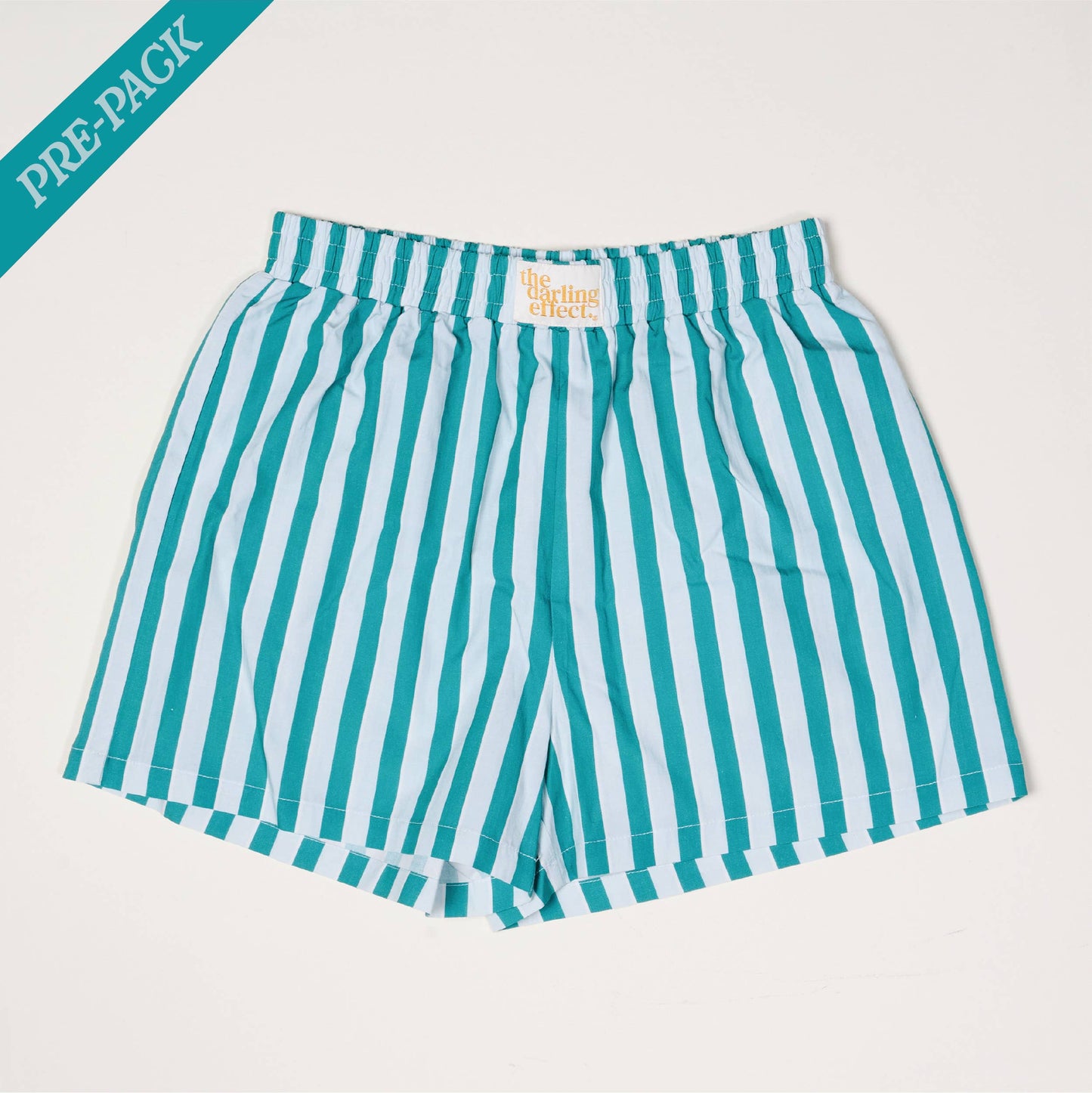 Sicily Teal Stripes Summer Shorts