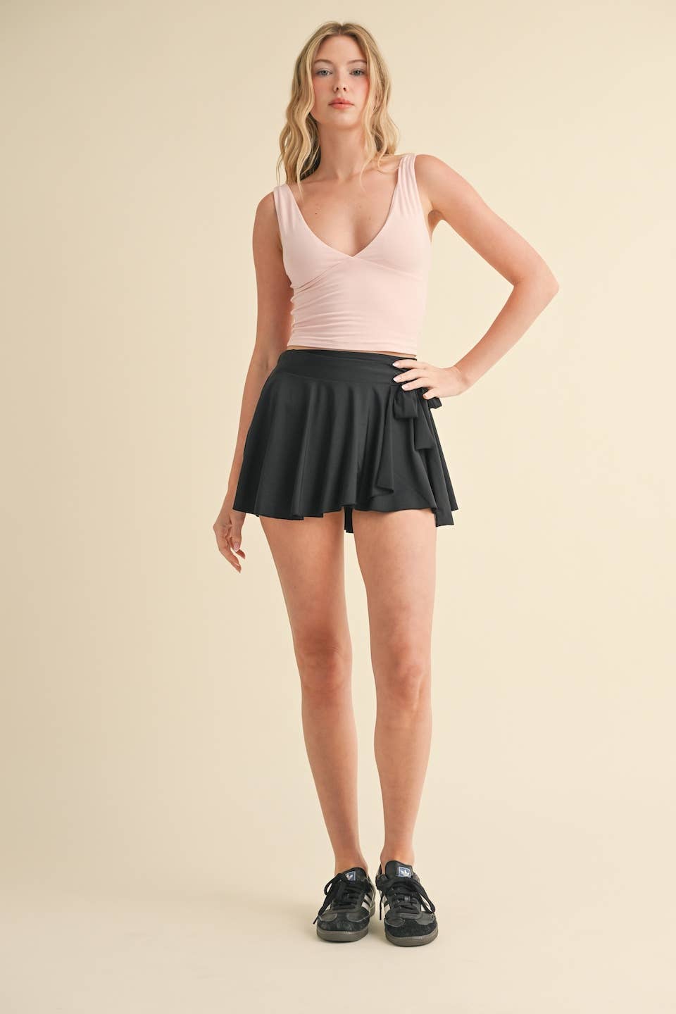 Baby Pink Wrap Skort